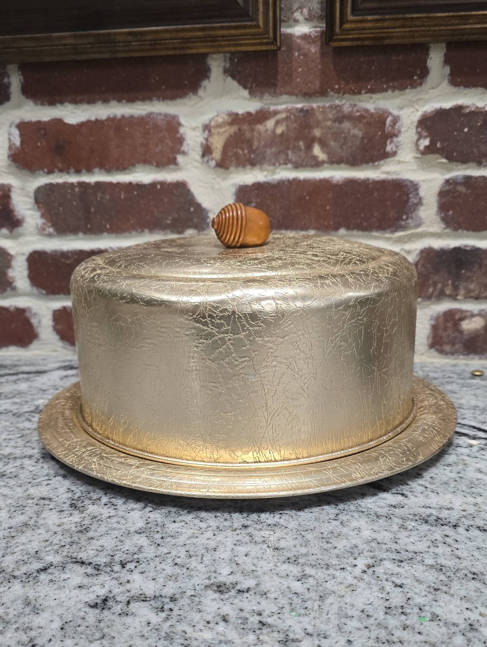 Gold Cake Dome Vintage